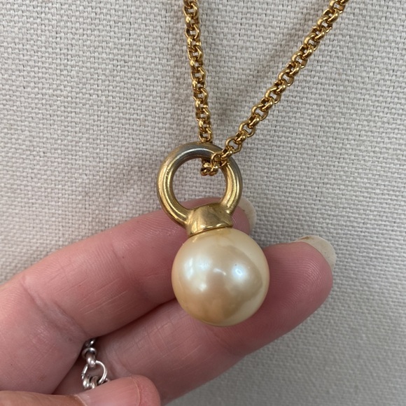 Interesting vintage floating pearl bead necklace - Picture 4 of 7